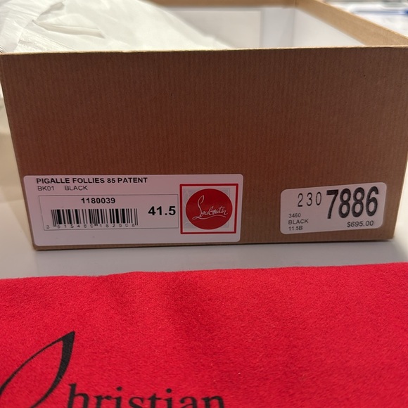 Christian Louboutin Pigalle Follies 85 Black 41.5 NEW - Picture 10 of 11